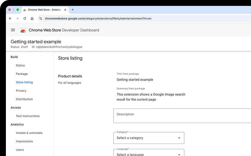 The Chrome Web Store Developer Dashboard